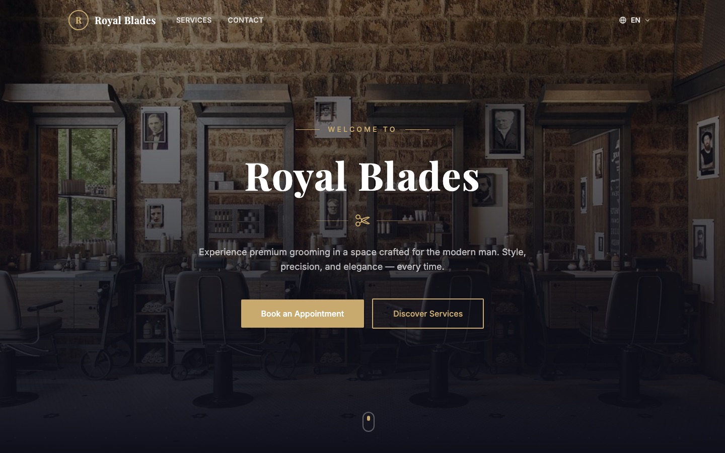 Royal Blades — concept website